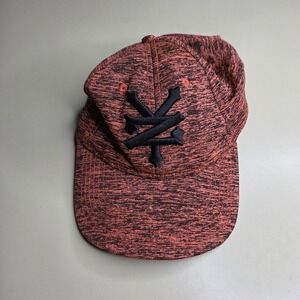 Zoo York Red‎ Black Heather Fitted Baseball Cap Embroidered Logo Streetwear
